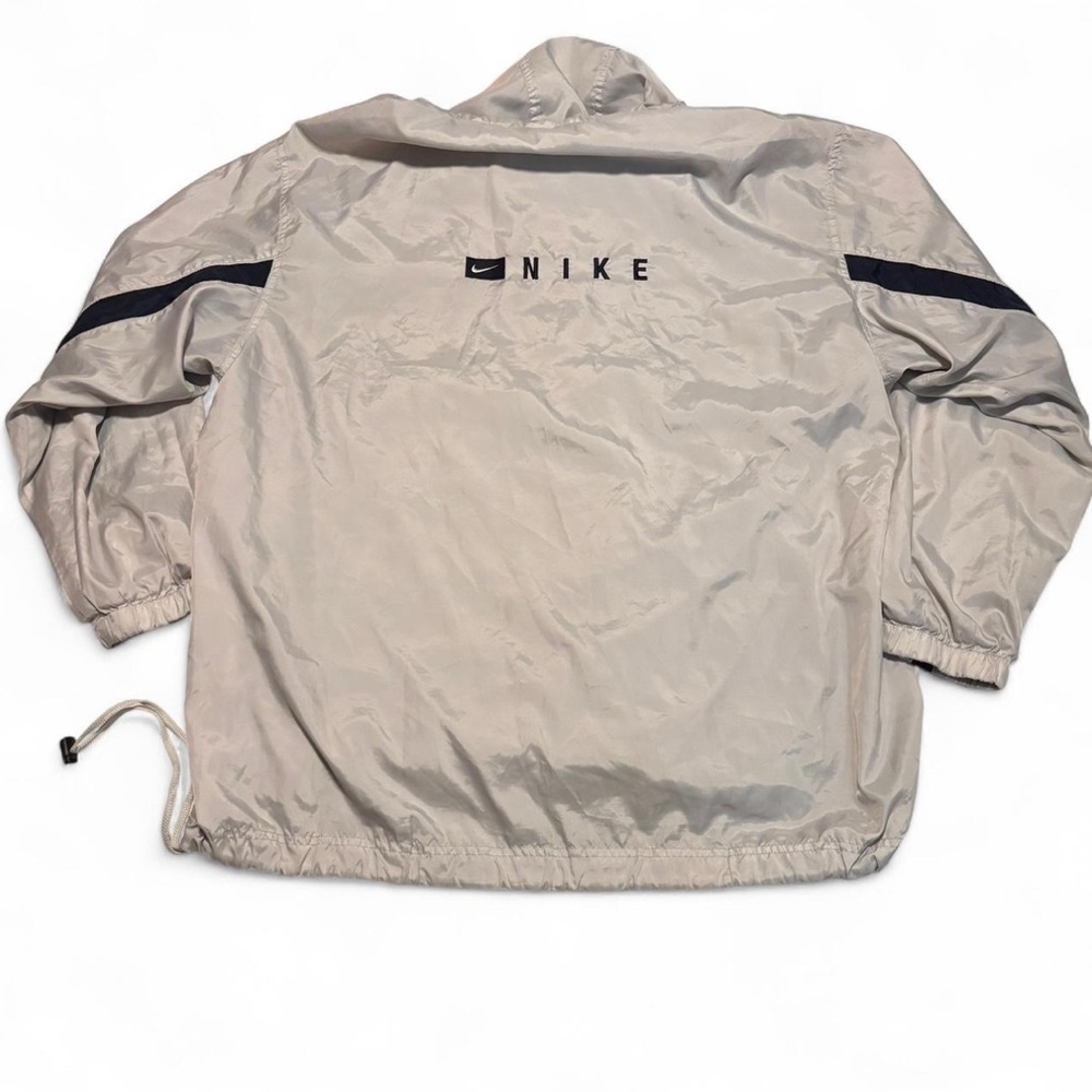 VTG 90s Nike Windbreaker Pullover Jacket XXL Gray Center Swoosh Logo Spellout - Picture 2 of 8